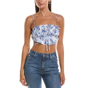 Luxe Always Womens  Elasticized Bandeau Top, Blue